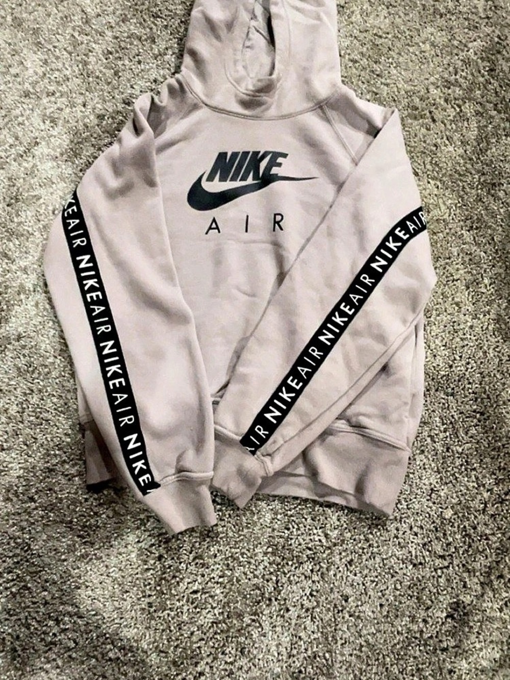 Nike Air Fleece Hoodie taupe color